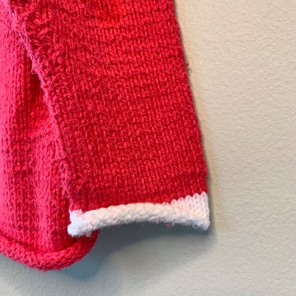 Pink Knit Bunny Sweater Girls 4 4T Cozy Warm Rabbit POMEROY Girl Rolled Edges - Picture 5 of 7